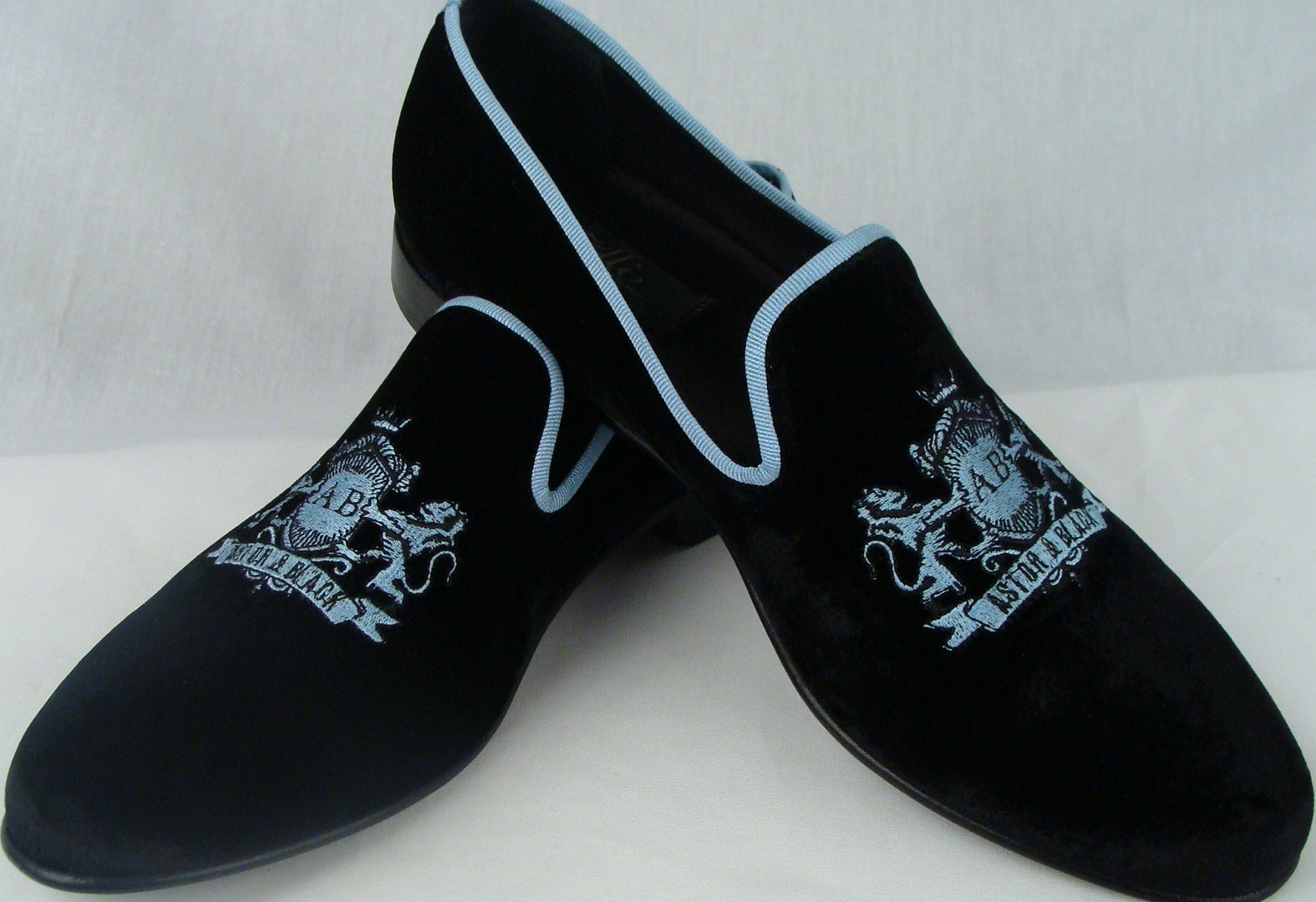 custom velvet loafers